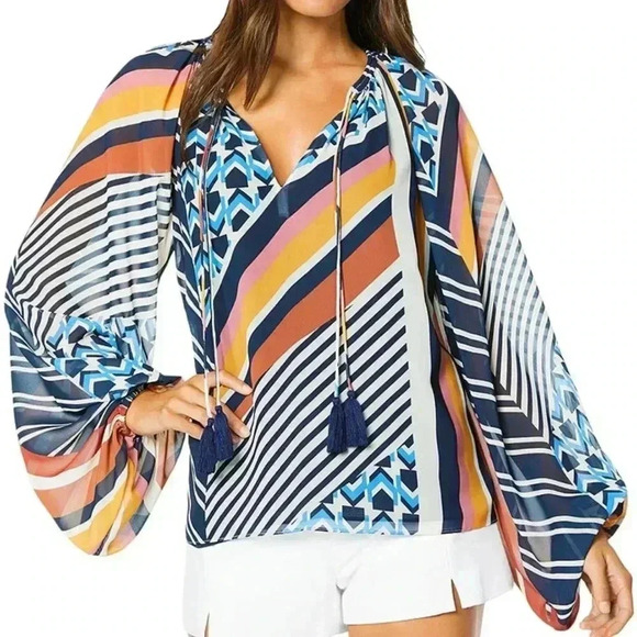 Ramy Brook Kayden Geo-Printed Top size XS - Picture 7 of 7